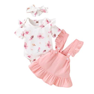 China Chinese Flower Printing Flower Print Manufacturer Casual Newborn Baby Clothes Casual Romper for sale