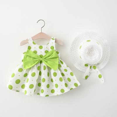 China 2021 Sunflower Breathable Flower Cotton Dresses Baby Princess Sleeveless Clothing for sale