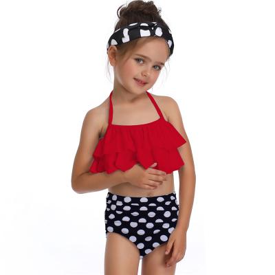 China 2021 Newest Factory Newest Factory Small Baby Swimwear Swimsuit Kids Bikini Stock Breathable Beach Wear For Girls Breathable OEM Designs for sale