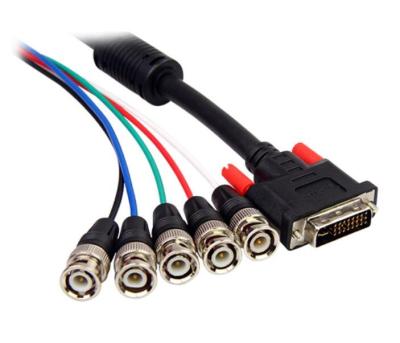 China HDTV DVI Output Resolution Factory Price To 5 BNC Adapter Electrical Adapter Cable for sale