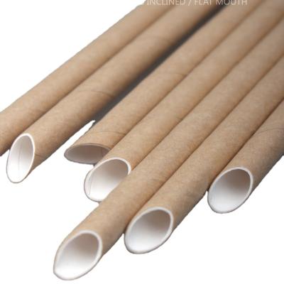 China Recyclable Biodegradable Flexible Individually Wrapped White Paper Straw for sale