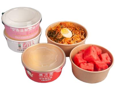 China Recycled Materials Recycled Kraft Soup Disposable Paper Cups Tubs Roll Food Box Lunch for sale