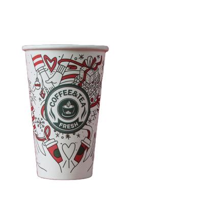 China Custom Panettone Baking Paper Cups Recyclable 16oz Kraft Paper With Hot Pe Drink Paper Cup for sale