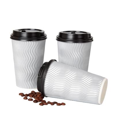 China Recyclable Silver Black Corrugated Ice Cream Forming Disposable Party Paper Cups for sale