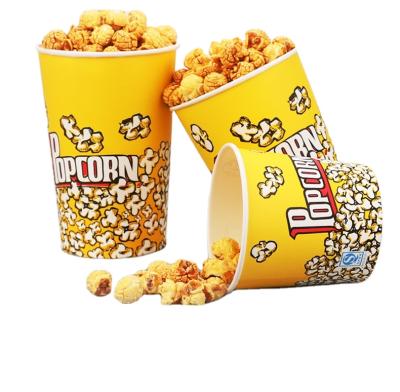 China Custom Logo Food Drum Wholesale Drum Theater Paper Bucket Reusable Film Cup Reusable Biodegradable Wrapping Paper Cups For Popcorn for sale