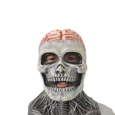 China Fashion Creepy Creepy For Adults Party Gruesome Props Charlie Parasite Latex Skull Mask for sale