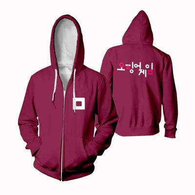 China Fashion Squid Gaming Hoodies Sweater Jacket Squid Game Costume for sale