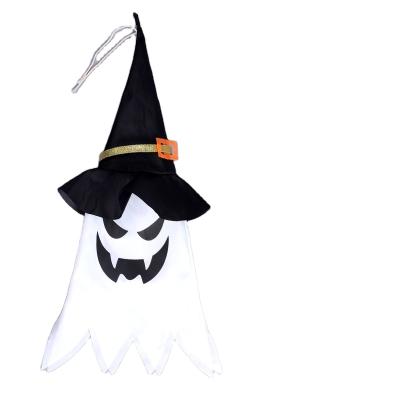 China Indoor Decoration LED Hat Lights Ghost Face Lighting Festival Horror Party Bar Halloween Hanging Decorations for sale