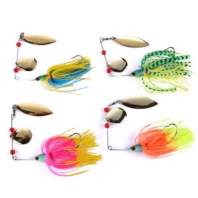 China Metal + Plastic Metal Spinnerbait 19.5G Spoon Spinner Lure Lure PESCA for sale