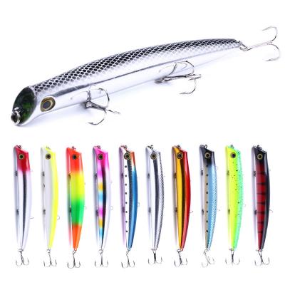 China ABS hard plastic snap bait fishing lures manufacturers supply 12cm 17g fishing lure topwater plastic snap bait artificial groundbait for sale