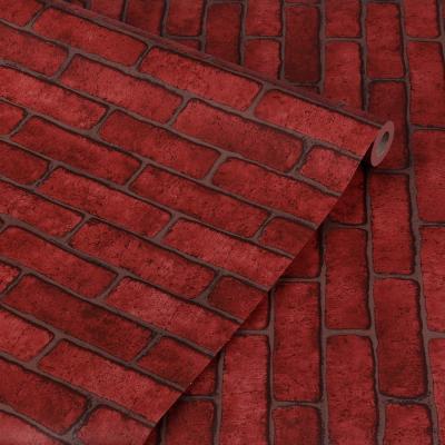 China US Gray Peel and Stick Self Adhesive Removable Wallpaper Self Adhesive Wallpaper Red Brick 3D Home Decor Stock for sale