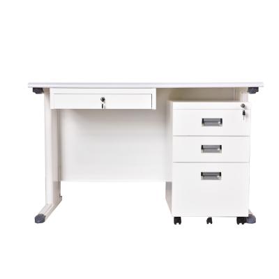 China OEM&ODM Modern Furniture Metal Office Desk Computer Table Steel Desk With Three Drawers for sale