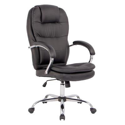 China Computer (Height)Adjustable Furniture Gamer Office Computer PC PU Desk Rotation Ergonomic Comfortable Leather Black Chair for sale