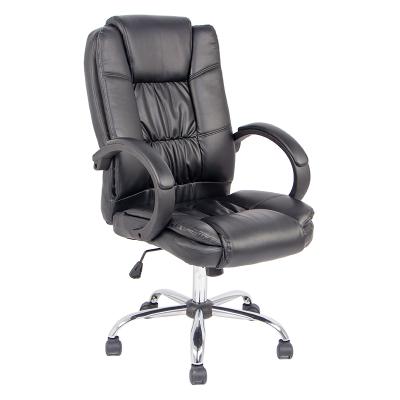 China Computer Chair (Height)Adjustable Furniture Gamer Ergonomic Comfortable PU PC Office Rotation Leather Black Chair for sale