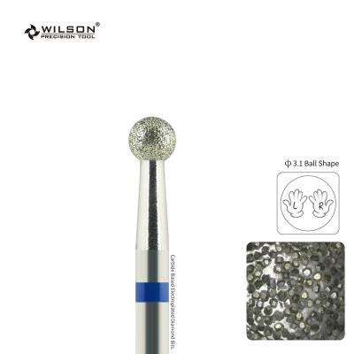 China Quickly Remove RTS/3.1mm Ball Form WILSON Nail Bit OEM ODM Nail Polish Drill Bit Tool Remove Cuticle 3/32