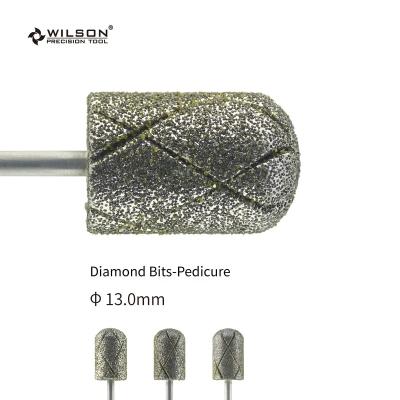 China Remove callused skin around side walls. RTS/13.0mm Diamond Bits - High Precision Pedicure WILSON Nail Bit Remove Callus Nail Drill Bit Diamond Nail Drill Bit for sale