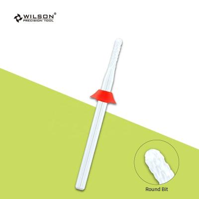 China Quickly Remove 6000033 White Ceramic Popular Portable Good Quality Nail Bite Bit Drill Bits Round Callus Bits Nail Treatment Desktop Bits for sale