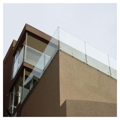 China Traditional CBDMART Glass Balconies Railing Standoff Glass Railing Frameless Glass Balustrade for sale