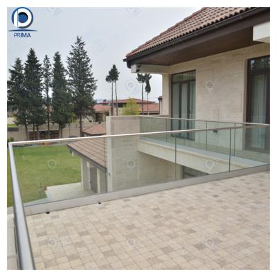 China Traditional CBDMART Customized Modern  U Channel Glass Railing Balustrades Handrails Balcony Frameless Glass Balustrades for sale