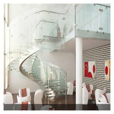 China Industrial PRIMA Curved Staircase Entrance Curved Staircase With Marble Treads  Staircase for sale