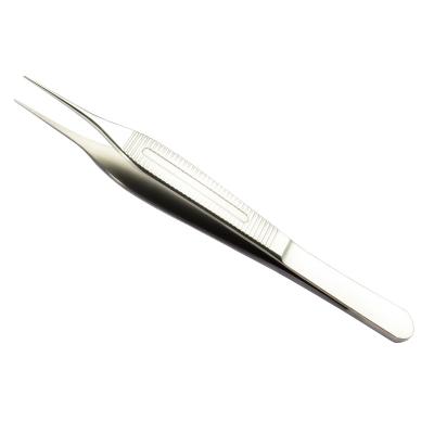 China Hot Selling Steel In One China Portable Surgical Instrument FO Steel Toothed Forceps 12.5cm 0.6mm for sale