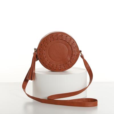 China Fashoion Custom Cross - Body Bag Fashion Round Tassel Leather Wholesale Mini Cross Bag - Body Shoulder Bag for sale