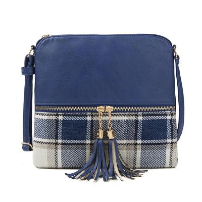 China Eco-Friendly Plaid Tassels Cross - Wholesale Body Bag Ladies Cross - Body Bag Leather Cross - Body Bag for sale