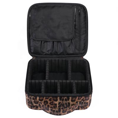 China Wholesale Canvas Cosmetic Bag Eco-friendly Customized Leopard Cosmetic Bag Zipper Cosmetic Bag for sale