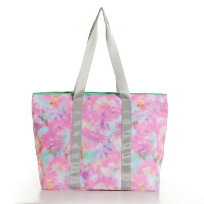 China Wholesale Big Butterfly Large Beach Tote Bag For Women Handbag Personalized Custom Tie Dye Beach Bag for sale