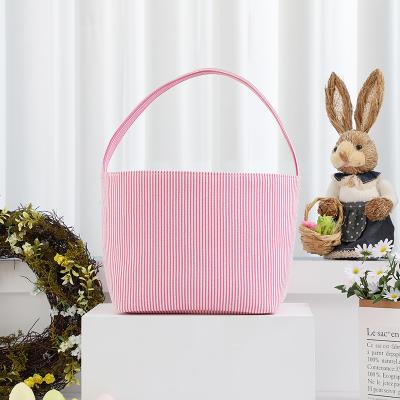 China Wholesale Recyclable Easter Bunny Basket Canvas Party Decoration Sublimation Cotton Crepe Candy Candy Bucket for sale