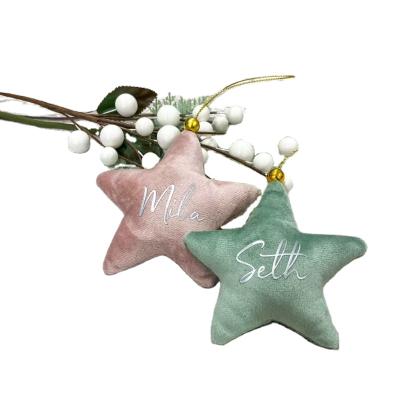 China 2021 Eco-Friendly Outdoor Hanging Name Christmas Star Nursery Christmas Tree Decorations in White for sale