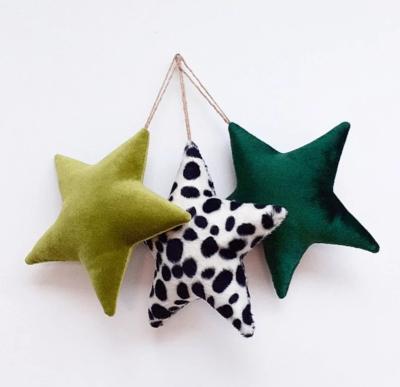 China CreanHanging Eco-Friendly Decorative Personalized Velvet Star Tree Ornaments Outdoor Christmas Star Decoration for sale