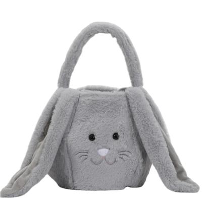 China High Quality Gray Bunny Wholesale Party Decoration With Rabbit For Kids Custom Candy Bags Easter Basket for sale