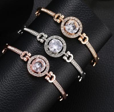 China Fashion TRENDY Jewelry For Women Adjustable Rhinestone Zircon CZ Bracelets Bangles for sale