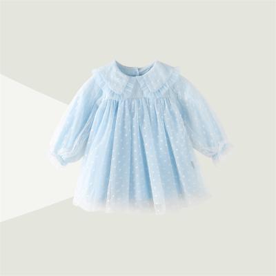 China Breathable Baby Girls Fashion Mesh Fairy Dress Kids Long Sleeve Dress Princes Dress For Children for sale