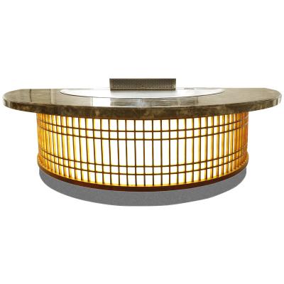 China Standard Japanese Semi-circle Teppanyaki Grill Table for sale