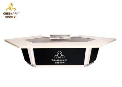 China Grade japonesa de Seat Hibachi da tabela 11 da grade de Teppanyaki do tampo da mesa de mármore branco à venda