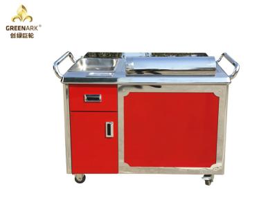 China Tabla de la parrilla de Teppanyaki del color rojo, placa de Teppanyaki con forma del rectángulo del cajón en venta