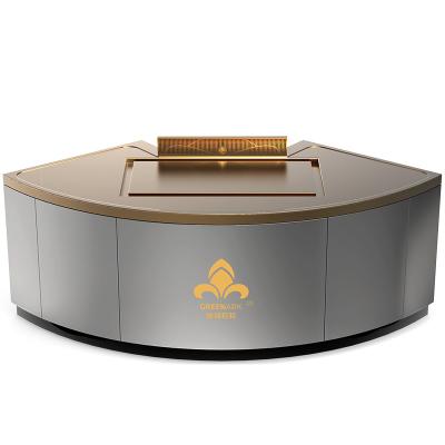 China Fan-shaped Copper Teppanyaki Table Table Table can be customized in size and smoke exhaust method （according to needs）hibachi grill for sale