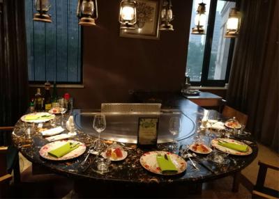 China Legierter Stahl japanischer Teppanyaki-Grill mit elektrostatischem Dampf-Reinigungsapparat 8KW zu verkaufen