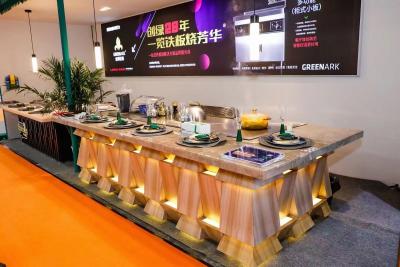 China Calefacción de inducción de acero inoxidable de la parrilla de la tabla de Teppanyaki de la barbacoa en venta