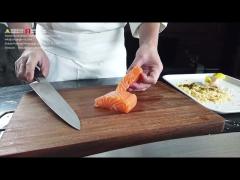 Teppanyaki Grill Table Making Salmon