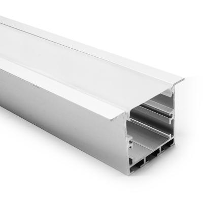 China Furniture Recessed Wall Washer Aluminum Skirt 95*35mm 15mm Anodizing Aluminum Lighting Diffuser Radiator Extrusion Angled Led Profile for sale