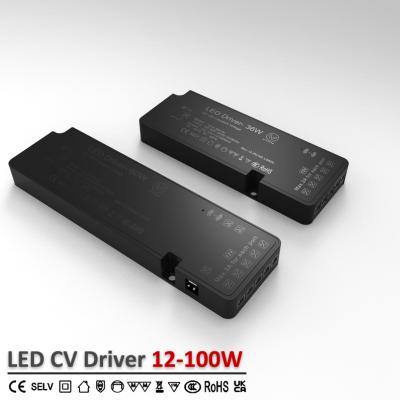 China Constant Votlage 24 12V 24V CV 12 Led Light Driver Plastic Thin Linear Housing TS12 / TS24 Metal Drivers for sale