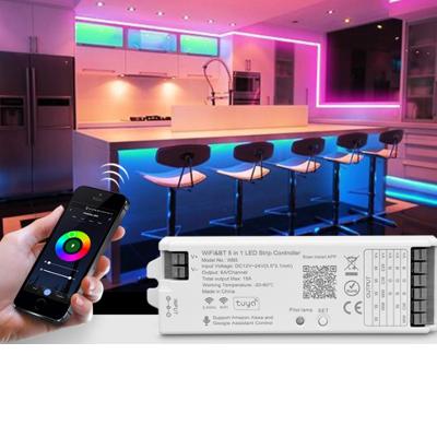 China Magic Home Spi Live Control Digital Strips For Tuya Addressable PC Addressiable 2811 Pixel RGB IC Wifi Ws2811 Led Strip Controller for sale