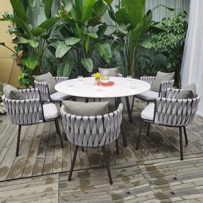 China Custom modern high quality outdoor aluminum chair garden lounge rattan furniture set for sale