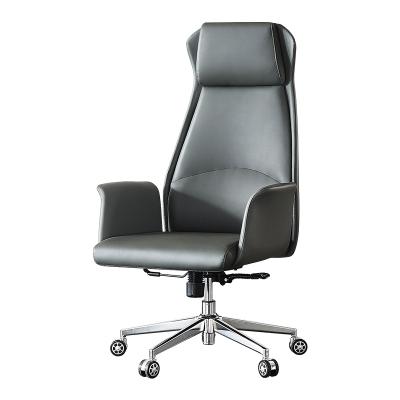 China Wholesale Cheap Postmarket Ergonomic Adjustable Office Recliner High (Waist) Leather Chair With Wheels for sale