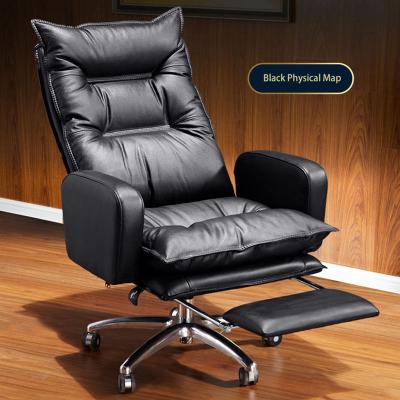 China (Size) 2021 New Design Leather Computer Chair Computer Modern Comfortable Adjustable Extended CEO Office Swivel Ergonomic Chairs for sale