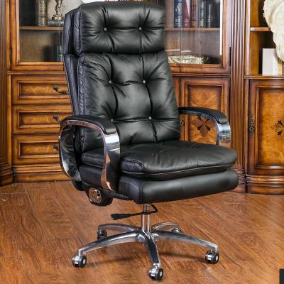 China Modern Office Chair Client Chair Silla Oficina Swivel Leather Director Office Furniture Office Boss (Height) 2021 New Design Adjustable for sale