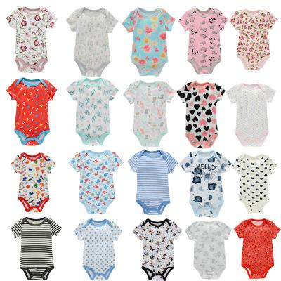 China Short Sleeve Jumpsuit Newborn Infant Baby Clothes Romper Low Price Knit Child Clothes Cotton Baby Onesie Factory Wholesale for sale